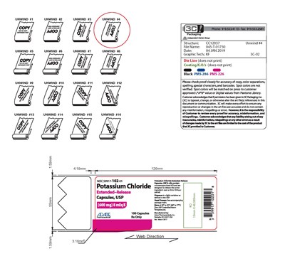 2019 01 04 8 mEq 100ct Bottle Label SN0025 Page 1